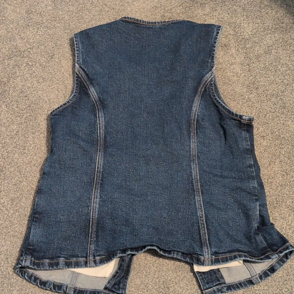 American Eagle Denim Longline Vest Size Medium - Picture 7 of 7